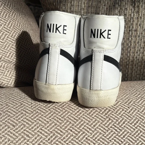 Nike White and Gray High-Top Sneakers - Picture 4 of 6